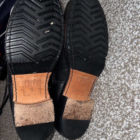 Frye Black Leather Ankle Booties with Buckles - Picture 7 of 16